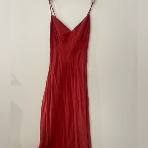 Madewell 100% Silk Red Dress